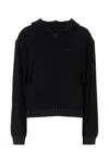 Balenciaga Black Sweater With All-over Bb Motif In Open Knit Wool Woman In Black