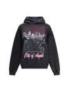 Balenciaga Cotton City Of Angels Hoodie In Black