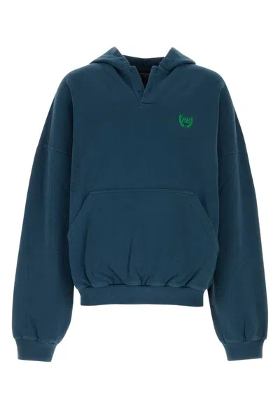 Balenciaga Blue Cotton Oversize Sweatshirt