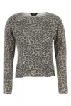 Balenciaga Distressed Leopard-print Jersey Sweater In Brown