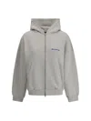 Balenciaga Back Zip Sweatshirt In Gray