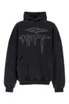 Balenciaga 3b Liquified Black Faded Sweatshirt In Grey