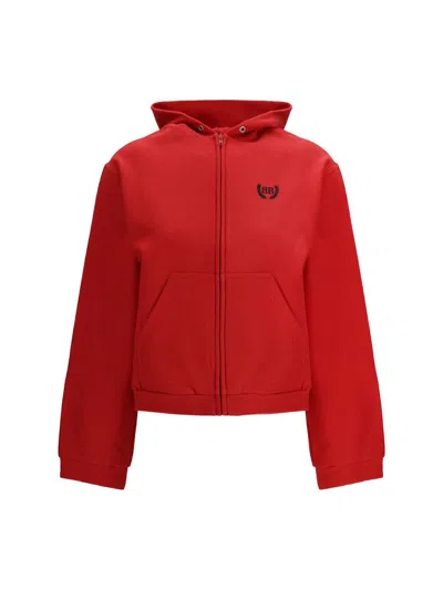 Balenciaga Women Laurel Classic Zip-up Hoodie In Red