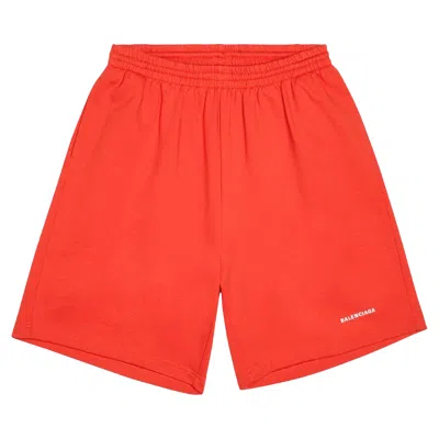 Pre-owned Balenciaga Sweatshorts 'bright Red/white'