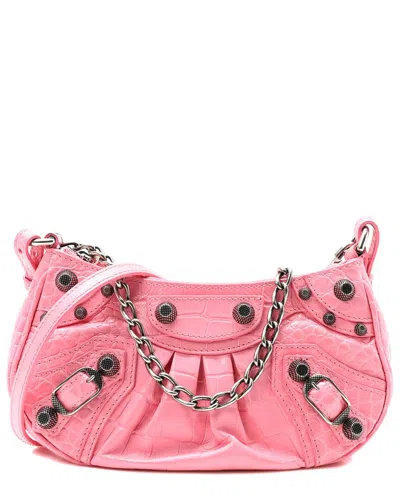 Balenciaga Sweet Pink Calfskin Leather Le Cagole Mini Purse With Chain  (authentic Pre-loved)