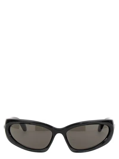Balenciaga Swift Oval 0157s Sunglasses In Black