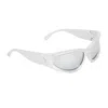 Balenciaga Swift Oval Sunglasses Women In White