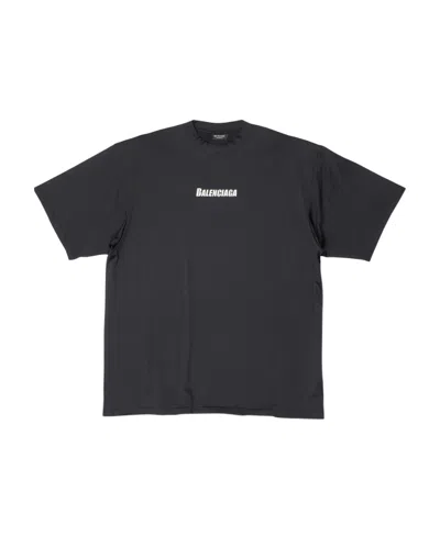 Balenciaga Swim Oversized Logo T-shirt In Black
