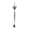 Balenciaga Sword-charm Detail Earring In Gray