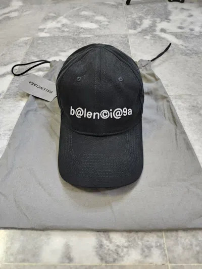 Pre-owned Balenciaga Symbolic Logo Embroidered Cap In Black