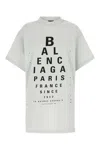 Balenciaga Women Chalk Coton Oversize Shirt In White