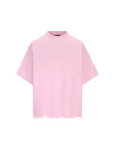 Balenciaga T-shirt And Polo In Light Pink