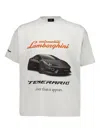Balenciaga Automobili Lamborghini Cotton T-shirt In White