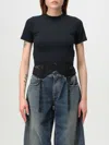 Balenciaga Faded Lingerie T-shirt In Black