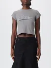 Balenciaga Women Shrunk T-shirt In Gray