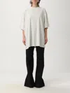 Balenciaga Oversize Graphic T-shirt In Gray