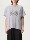 Balenciaga Ceo Asymmetrical Crewneck T-shirt In Gray