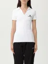 Balenciaga Women T-shirt With V-neckline In White