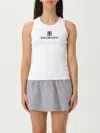 Balenciaga Ribbed Viscose Blend Tank Top In White