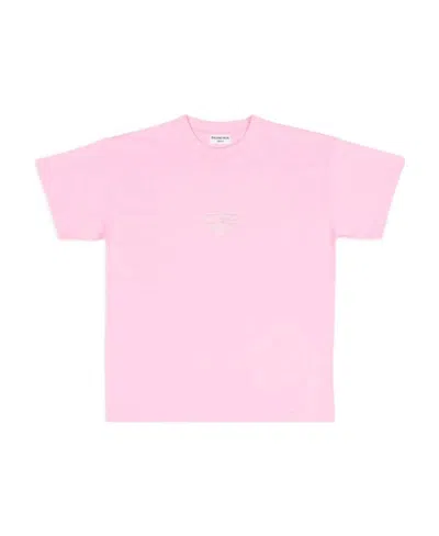 Balenciaga T-shirt Bb Paris Icon Medium Fit  Da Donna In Rosa In Pink