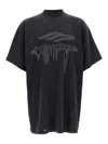 Balenciaga 3b Liquified Oversize T-shirt In Black