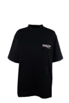 Balenciaga Logoed T-shirt In Black