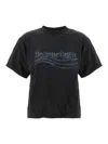 Balenciaga Black Washed Crayon Political T-shirt In Black