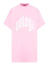 Balenciaga Oversized Cotton T-shirt With Graphic Contrast In Color Carne Y Neutral