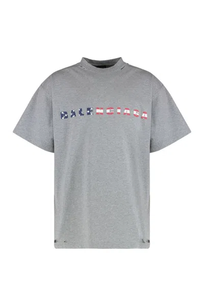 BALENCIAGA BALENCIAGA T-SHIRT CREW NECK IN COTTON
