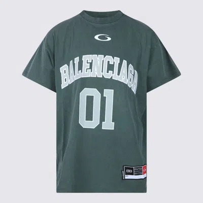 BALENCIAGA BALENCIAGA GREEN COTTON T-SHIRT