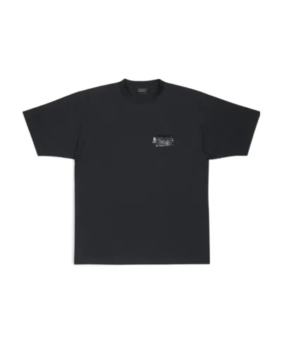 Balenciaga T-shirt Gaffer Large Fit Da Donna In Nero