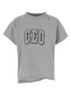 Balenciaga Ceo Asymmetrical Crewneck T-shirt In Gray