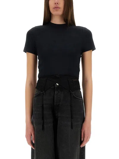 Balenciaga Women T-shirt Lingerie In Blue