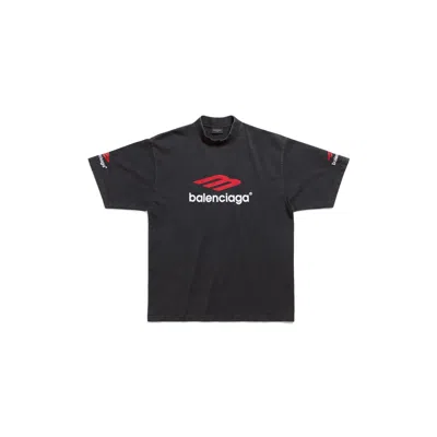 Pre-owned Balenciaga T-shirt Logo Paris Monogram 764235tpvd71470 In Black