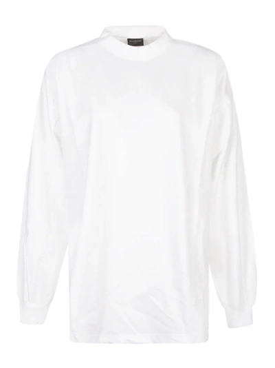 Balenciaga Back Logo Long-sleeve T-shirt In White