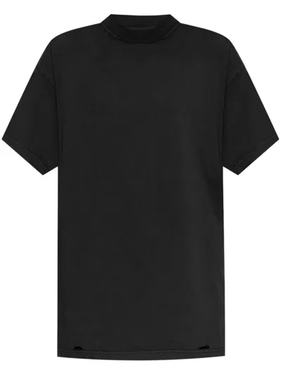 Balenciaga T-shirt Over Painted Black In Vintage Jersey