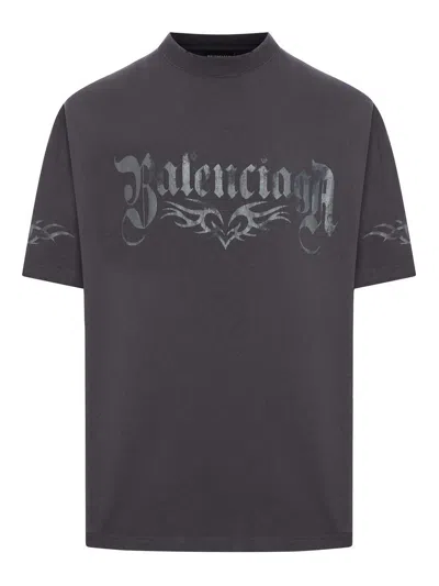 Balenciaga T-shirt  Vintage Jersey In Dark Grey