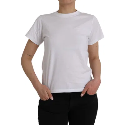 Pre-owned Balenciaga T-shirt White 100% Cotton Crew Neck Short Sleeves S. Xs Rrp 700usd