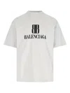 Balenciaga Bb Logo Oversized Distressed T-shirt In White