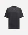 Balenciaga Black Crewneck T-shirt With Logo Lettering On The Front And Logo Patch On The Sleeve In Cotton Man