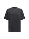 Balenciaga T-shirt With Logo Printed On The Front And Back In Black
