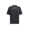 Balenciaga Black Crewneck T-shirt With Logo Lettering On The Front And Logo Patch On The Sleeve In Cotton Man