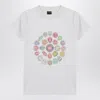 Balenciaga Women Graphic Logo Crew Neck T-shirt In White