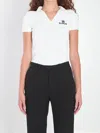 Balenciaga Women T-shirt With V-neckline In White