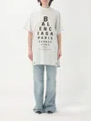 Balenciaga Women Chalk Coton Oversize Shirt In Multi