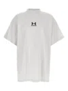 Balenciaga Chalk Cottonx Under Armour Oversize T-shirt In Gris