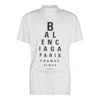 Balenciaga Optical Cotton T-shirt In Gray