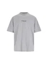 Balenciaga T-shirt Oversize In Gray
