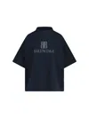Balenciaga Faded Black T-shirt With Central Print And Wide Fit.