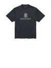 Balenciaga Faded Black Nano Bb Medium Fit T-shirt In Blue